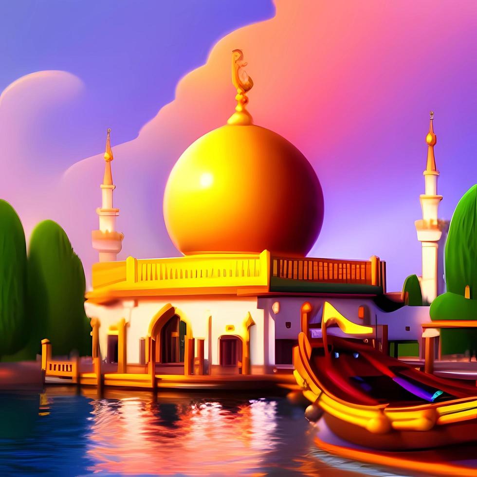 genial 3d Moschee islamisch Design foto