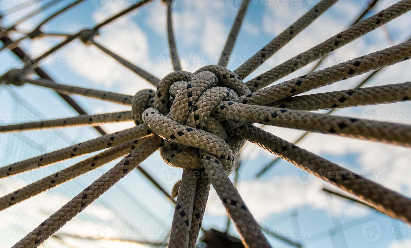 Seil in einem Knoten foto