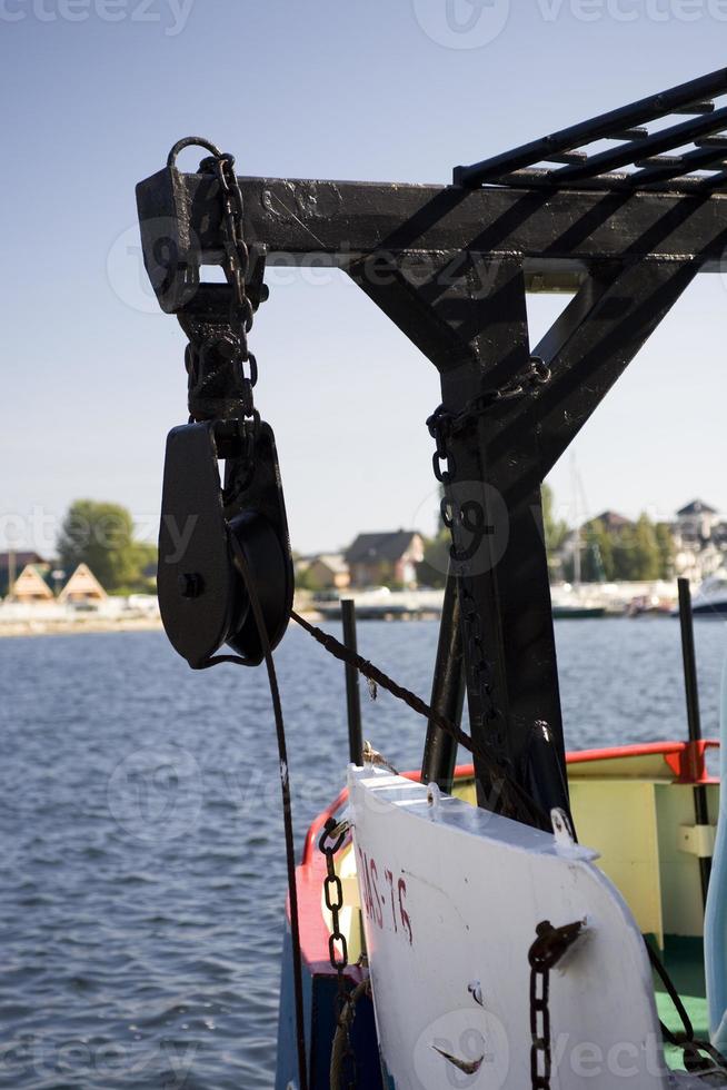 Einzelheiten auf Angeln Boote im das Hafen von Polen auf das heli Halbinsel foto