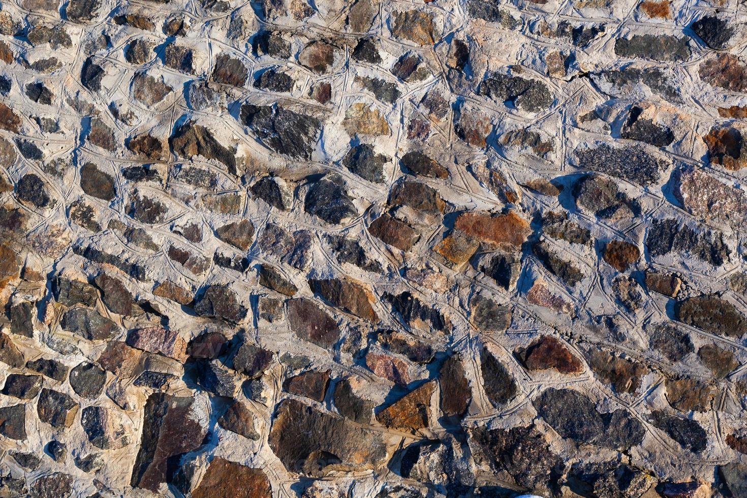 Stein Textur. ein uralt Mauer von Steine. Hintergrund. Vorlage. Foto im hoch Qualität. horizontal.