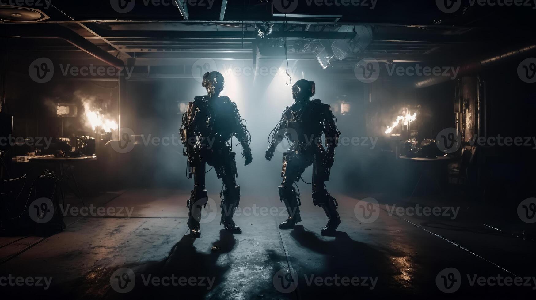 Roboter tanzen beim ein Nachtclub. ai generiert foto