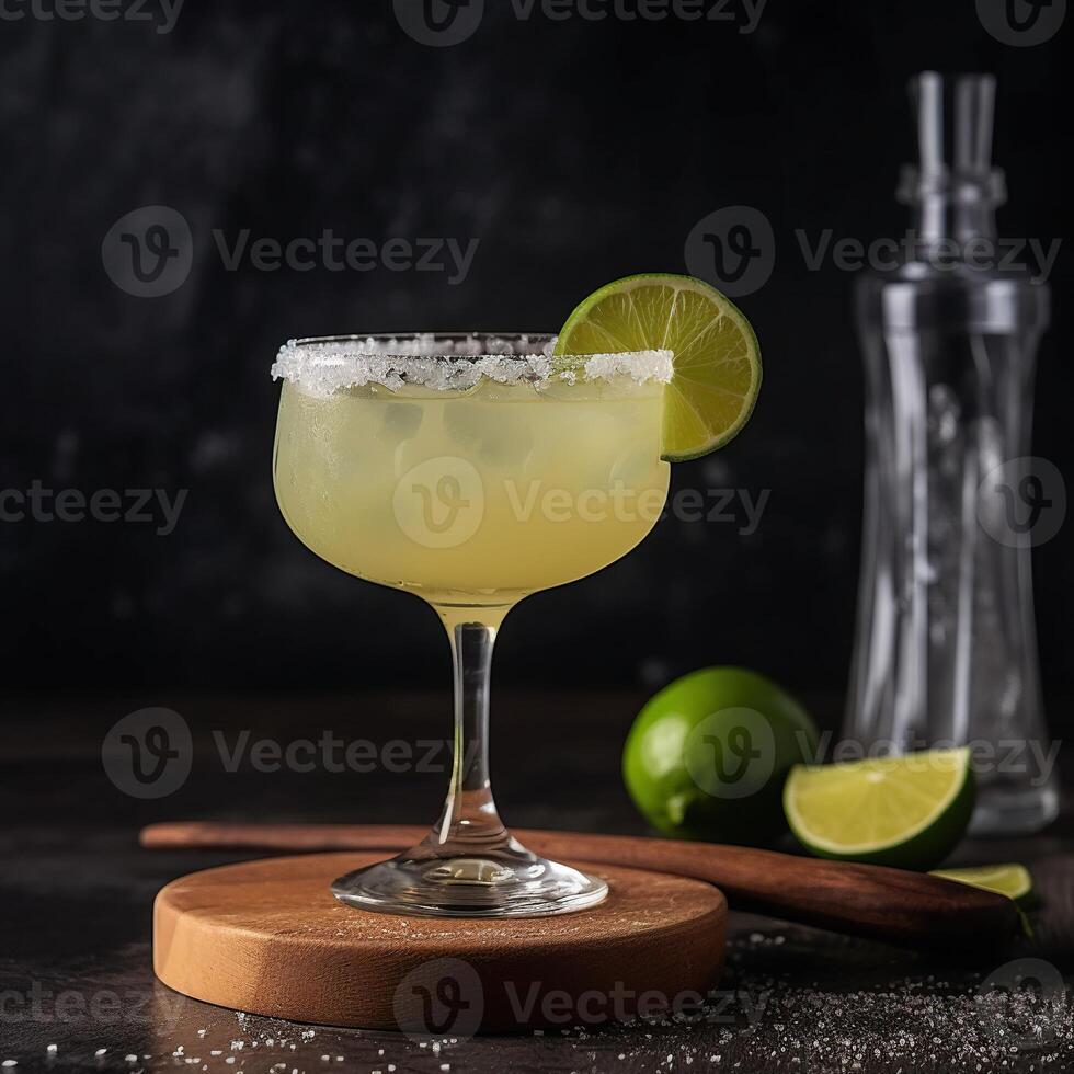 köstlich Margarita Cocktail mit Limette und Salz- foto