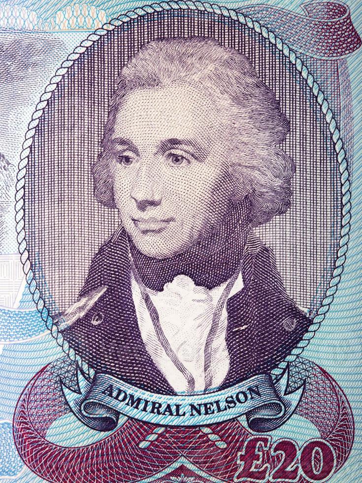 Admiral Horatio Nelson ein Porträt von Gibraltar Geld foto