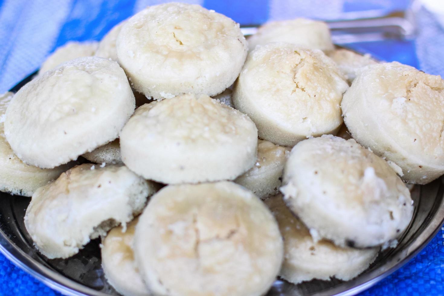 thailändisch Süss Dessert Grog Palme Kuchen kanom Tarn foto