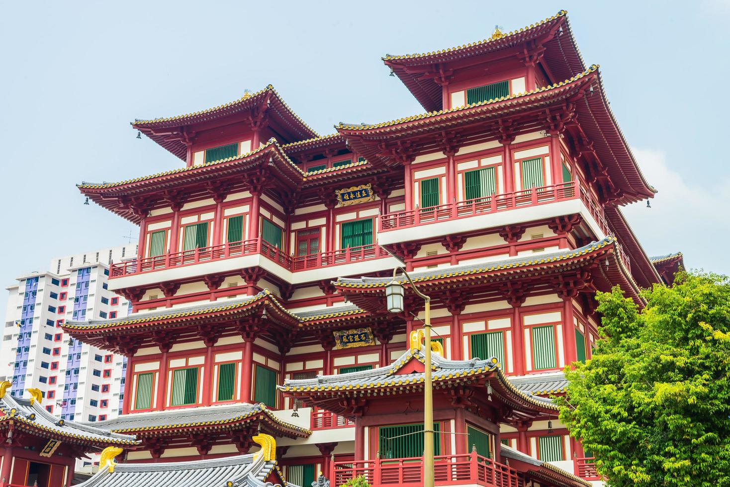 schöner Buddha-Zahntempel in Singapur foto