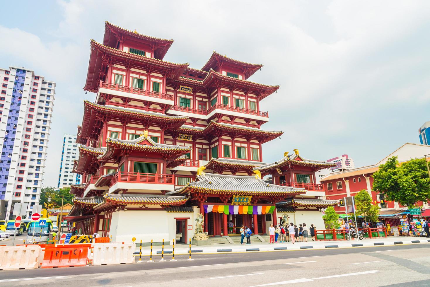 schöner Buddha-Zahntempel in Singapur foto