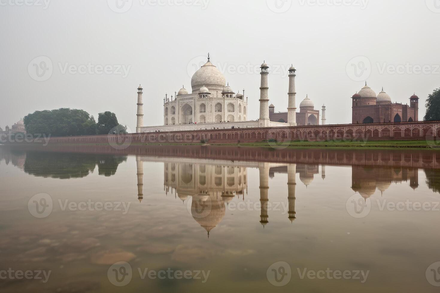 das historisch taj Mahal im Agra im Indien generativ ai foto