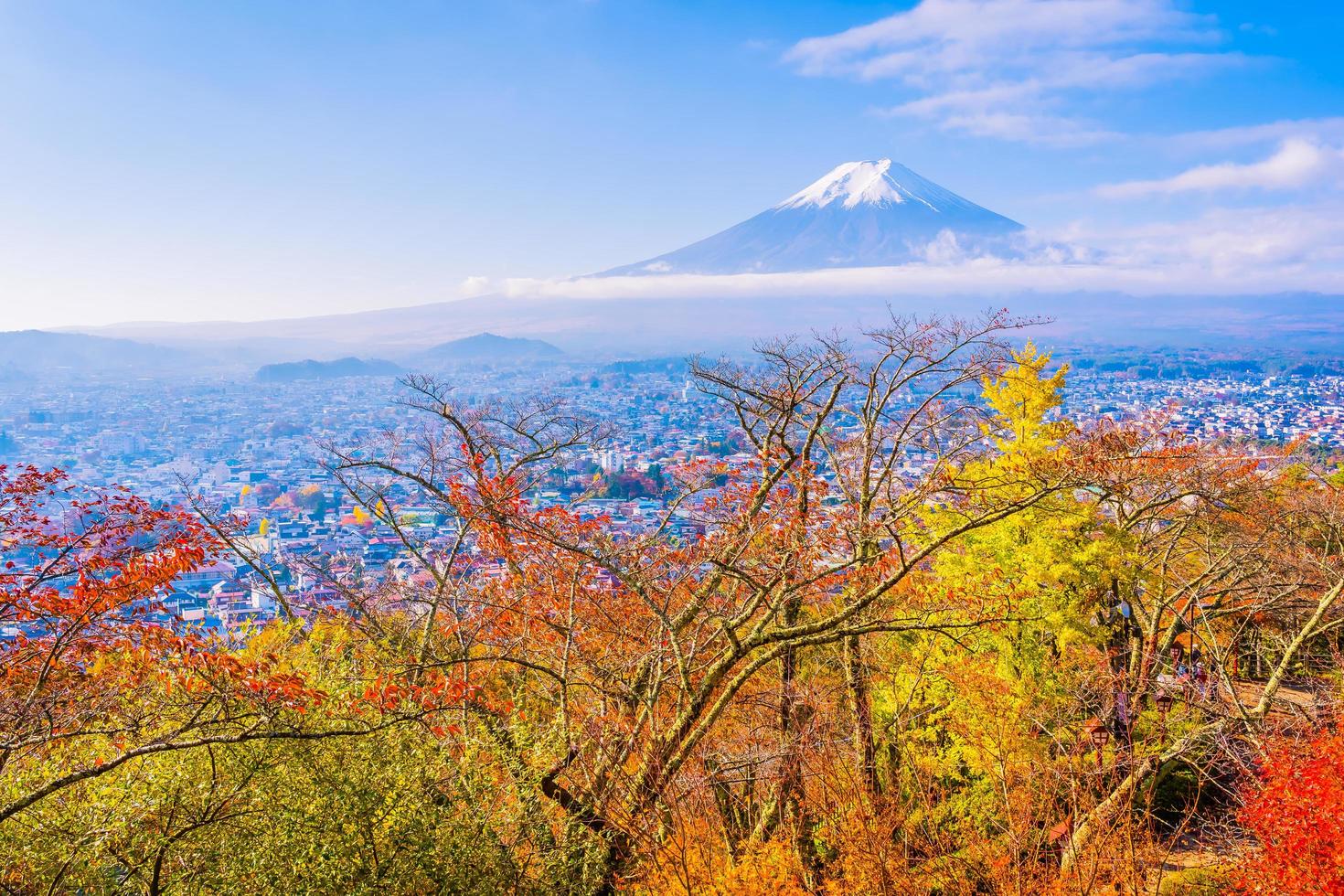 Landschaft bei mt. Fuji im Herbst, Japan foto