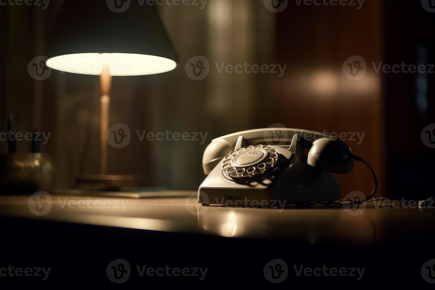 alt retro Telefon. generieren ai foto