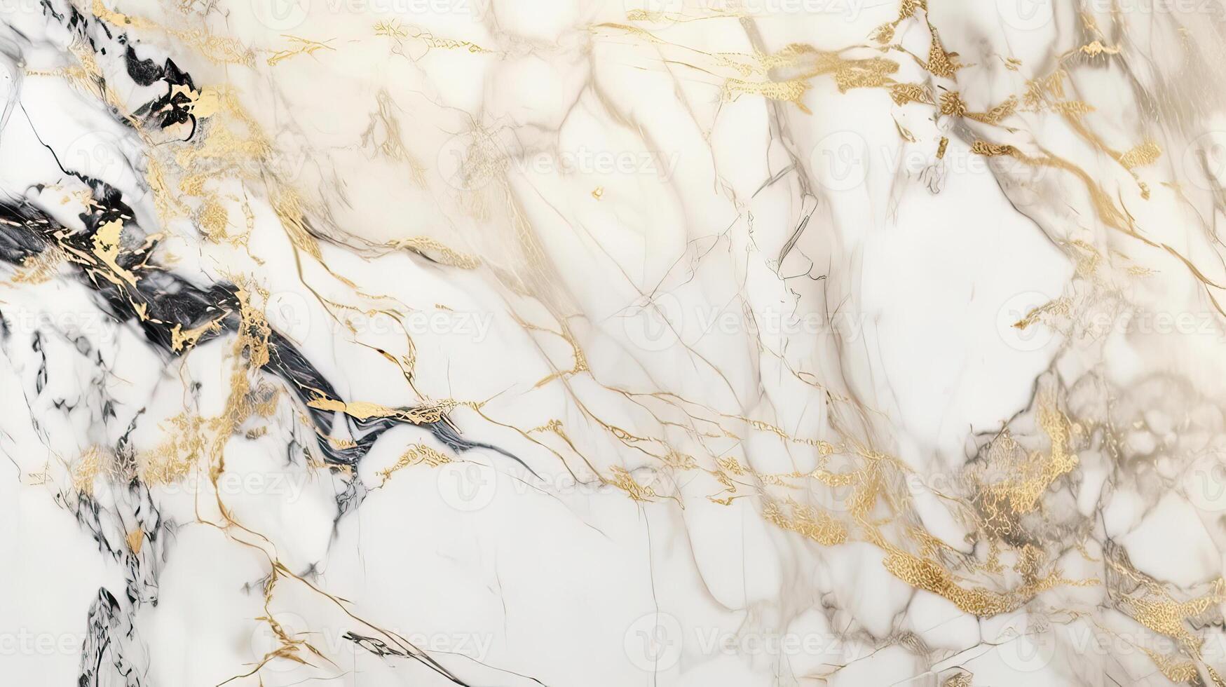 Luxus Marmor Textur Hintergrund Weiß Gold. natürlich Stein Material Muster generativ ai foto