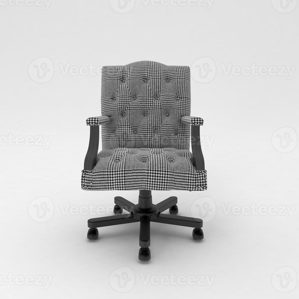 Büro Stuhl 3d gerendert realistisch Möbel Vorderseite Aussicht foto
