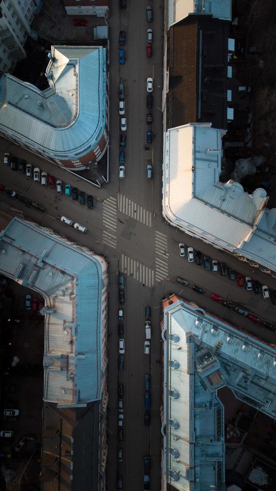 Stadtstraßen von oben foto