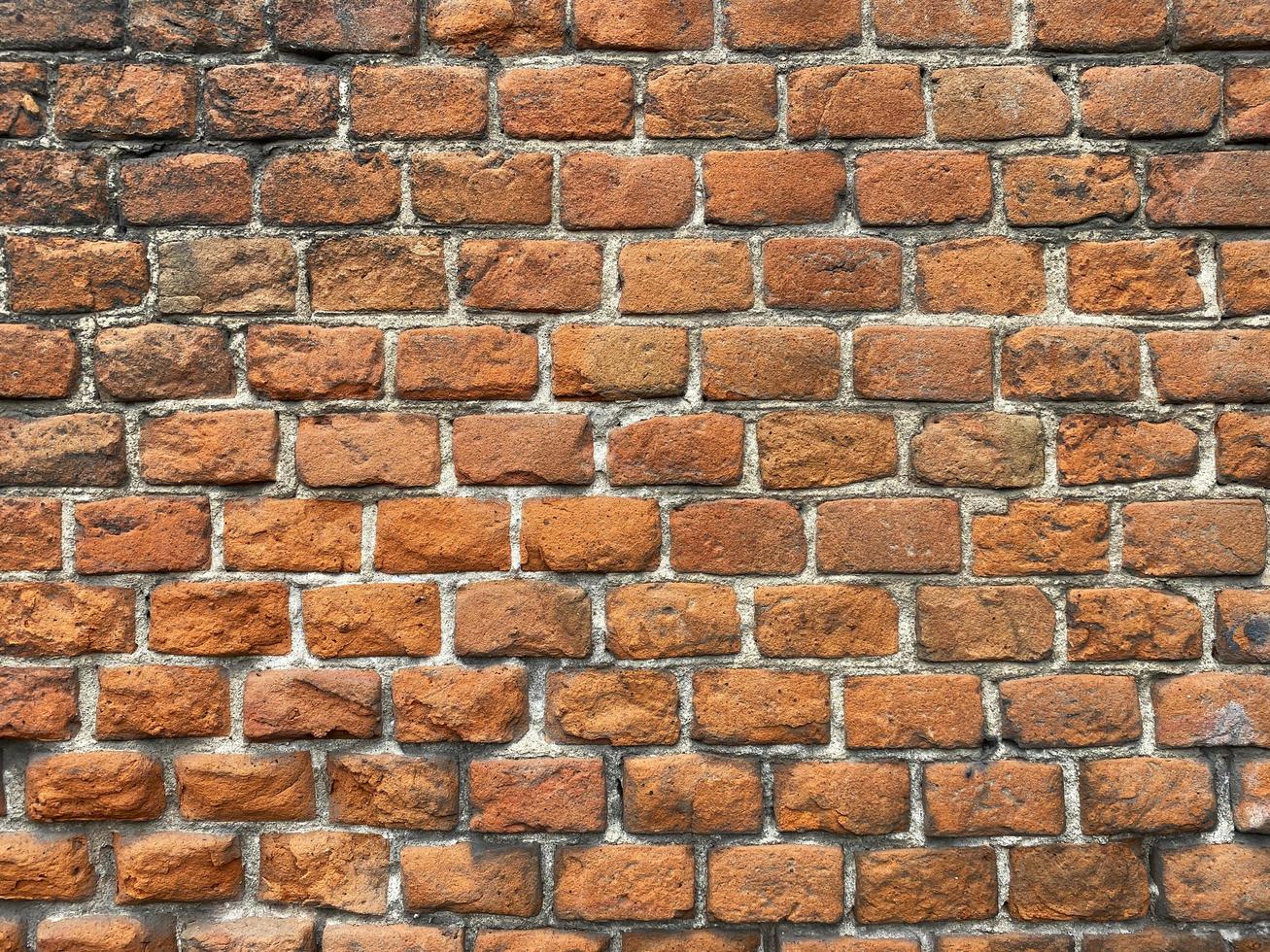 alt Terrakotta Backstein Mauer Hintergrund foto