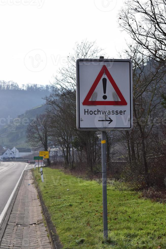 Flut Warnung Zeichen foto