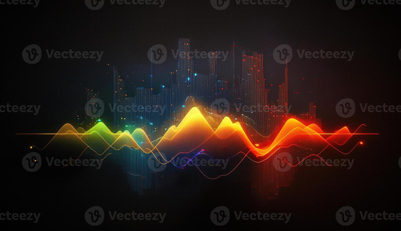 generativ ai, Lager Markt Diagramm Linien, finanziell Graph auf Technologie abstrakt Hintergrund vertreten finanziell Krise, finanziell Kernschmelze. Technologie Konzept, Handel Markt Konzept. foto