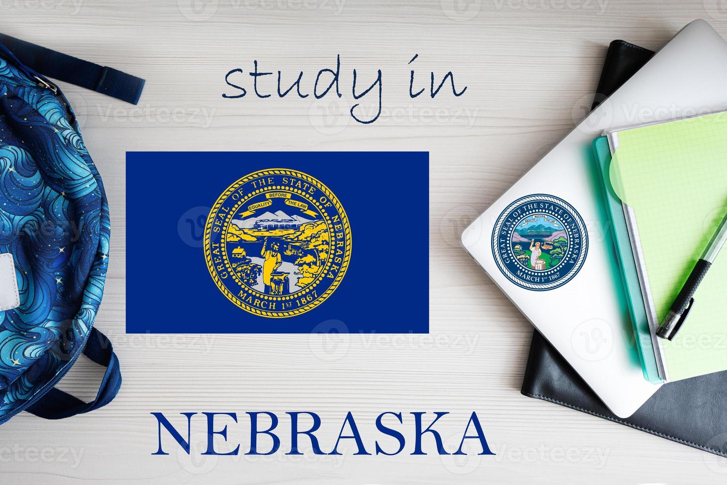 Studie im Nebraska. USA Zustand. uns Bildung Konzept. lernen Amerika Konzept. foto