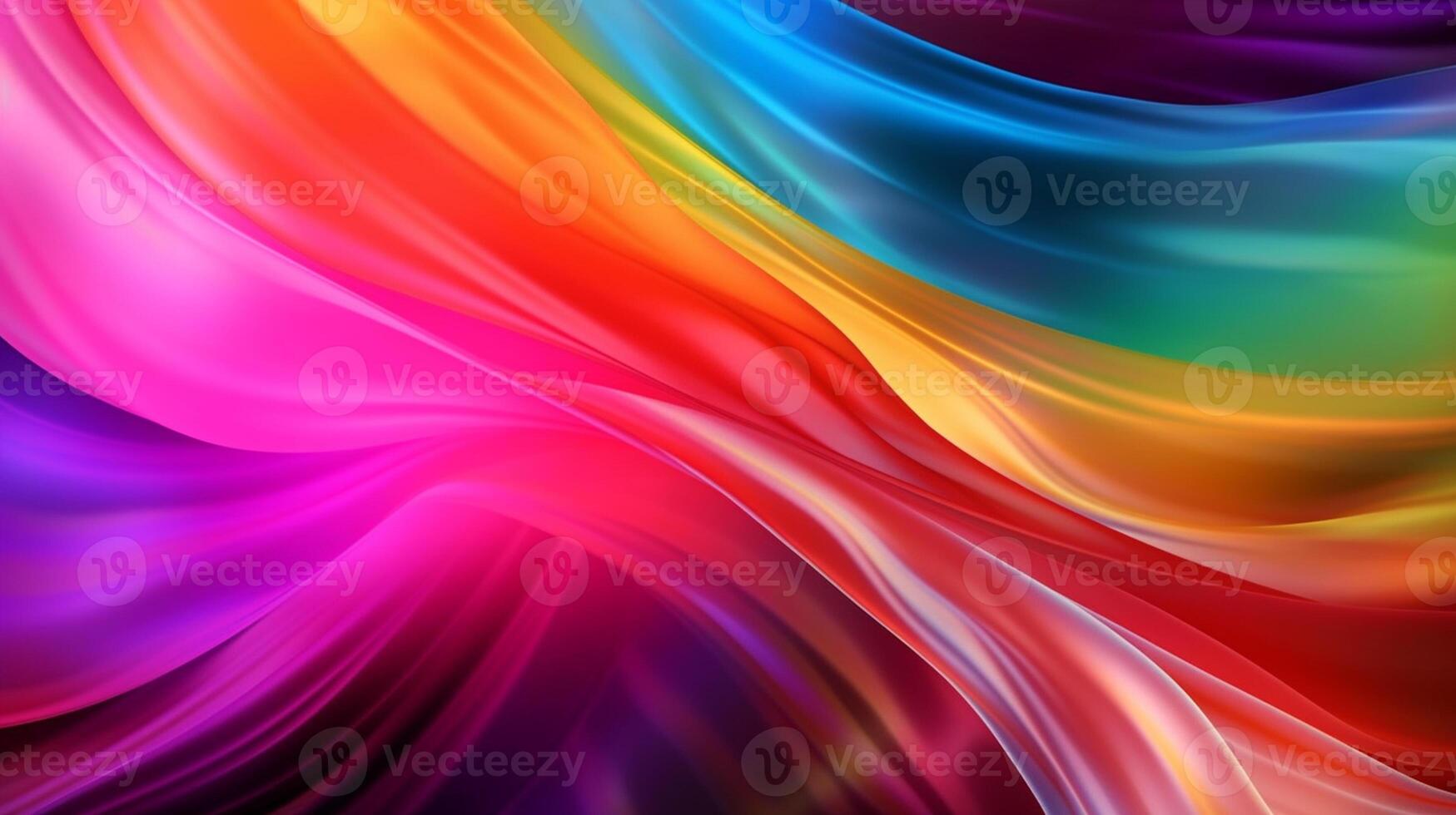 Regenbogen Farben Sanft Luxus Stoff Tuch, ai generiert Kunstwerk foto