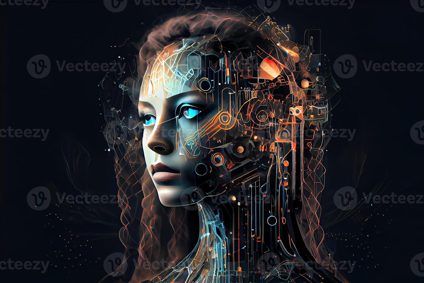 Roboter ai Automatisierung künstlich Intelligenz ai futuristisch generiert ai foto