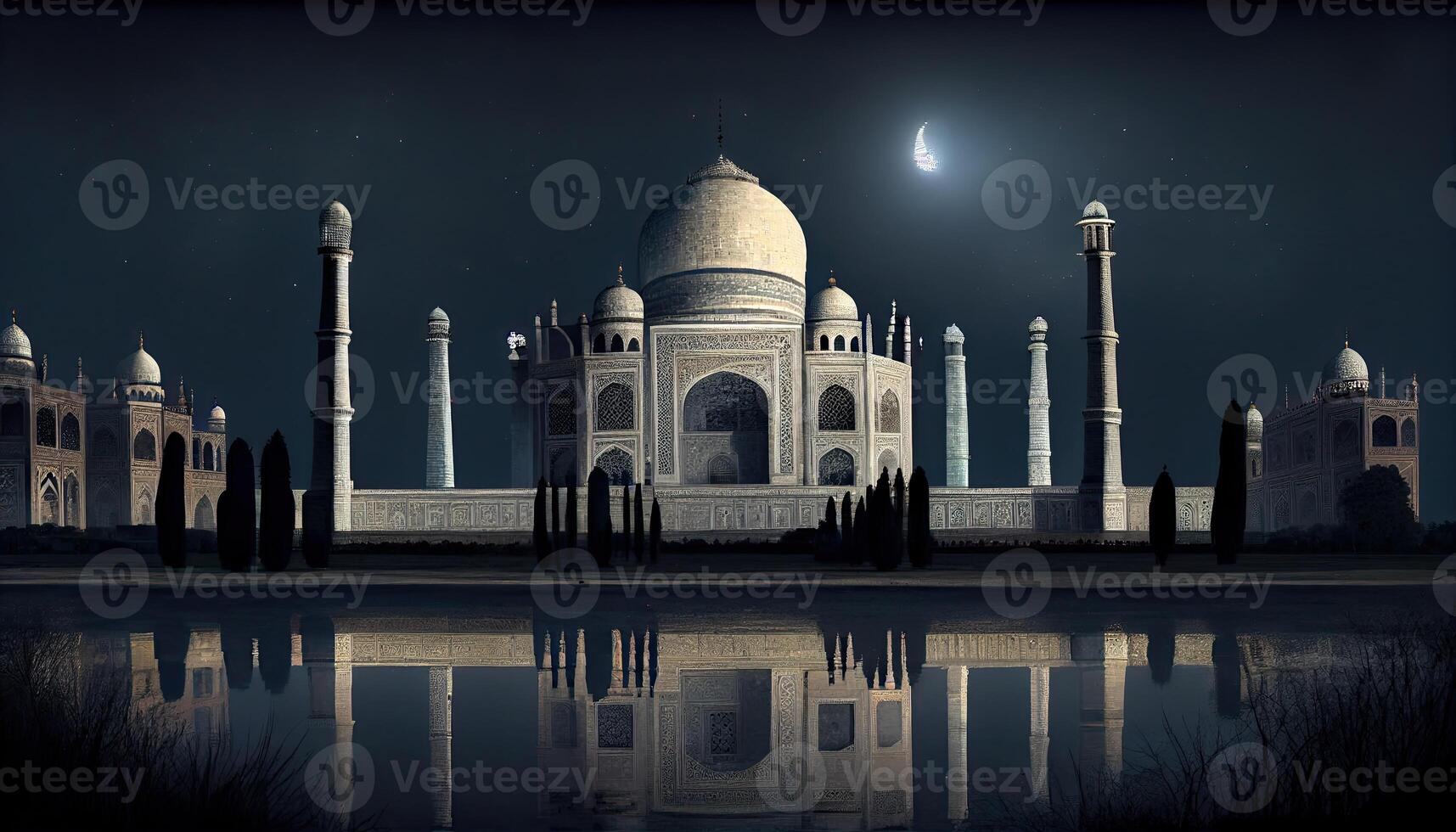 taj Mahal im Agra Land generativ ai foto