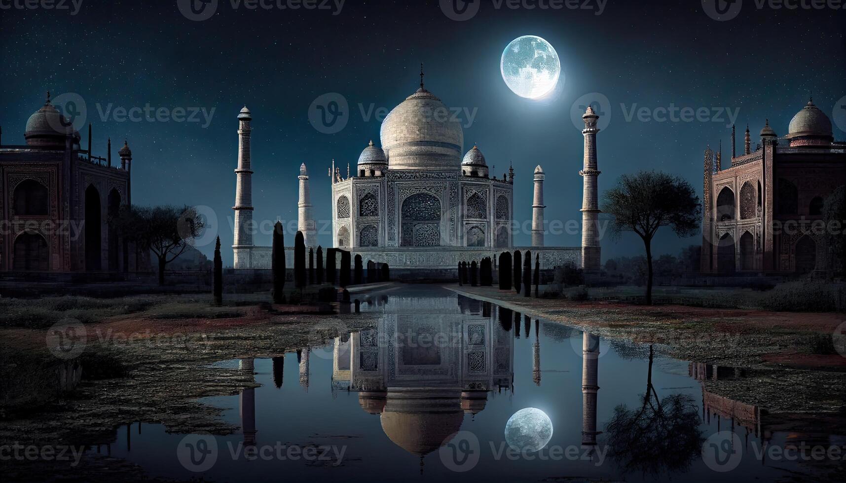 taj Mahal im Agra Land generativ ai foto