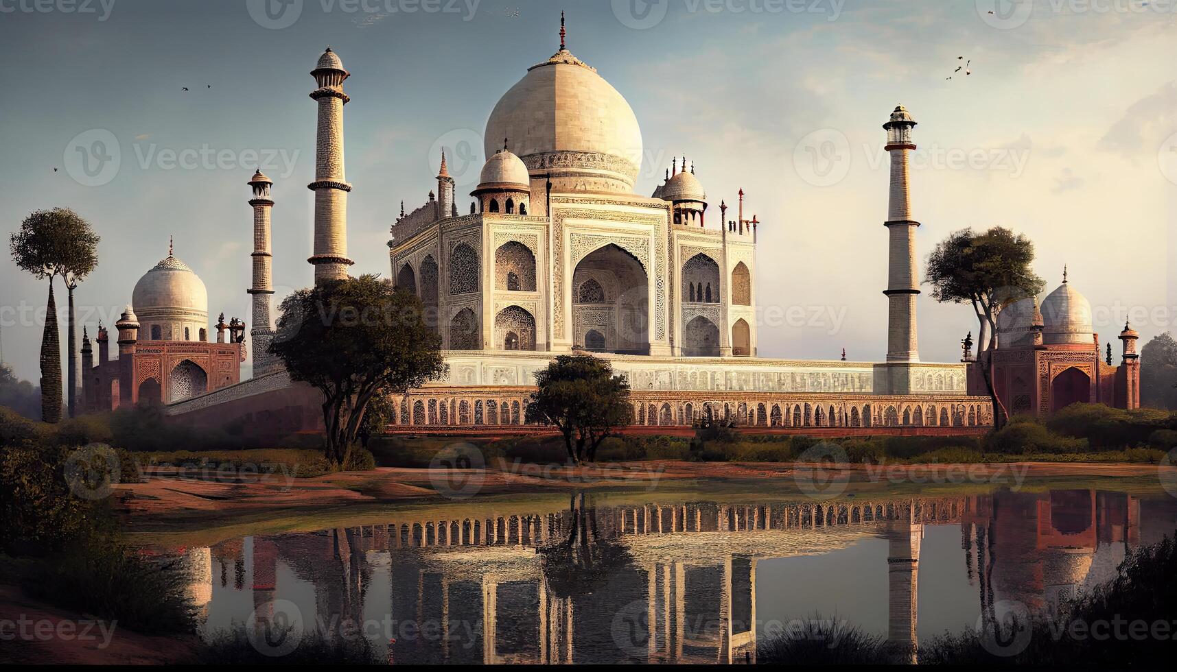 taj Mahal im Agra Land generativ ai foto