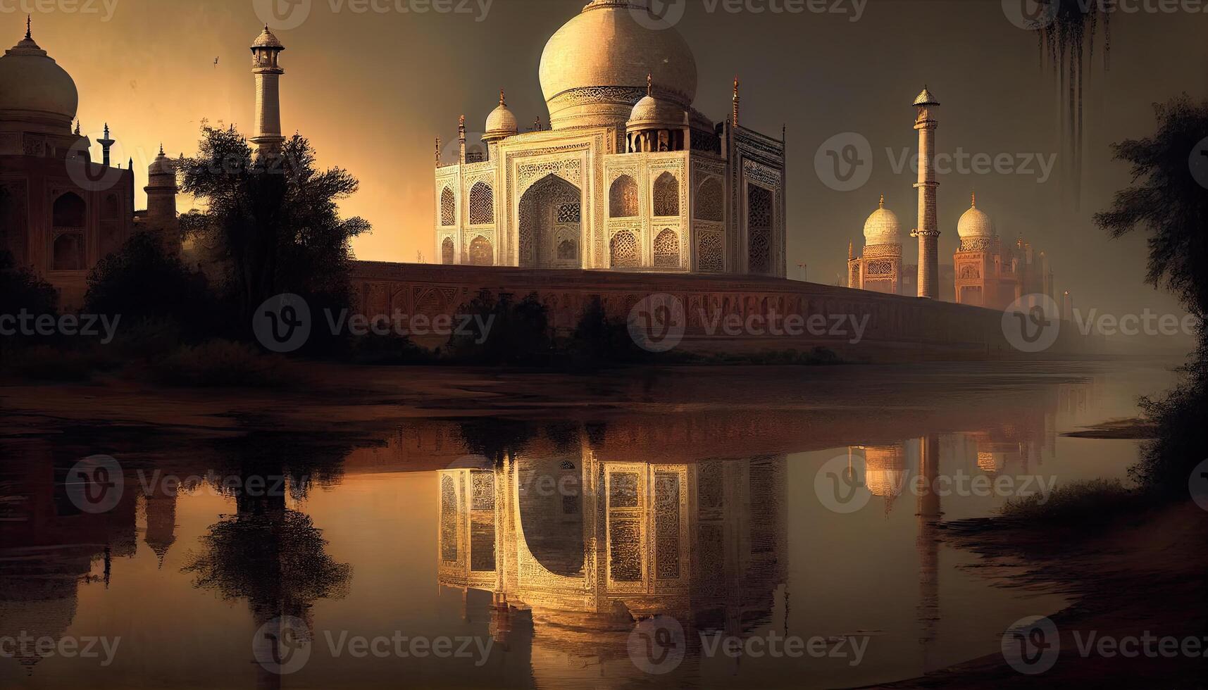 taj Mahal im Agra Land generativ ai foto