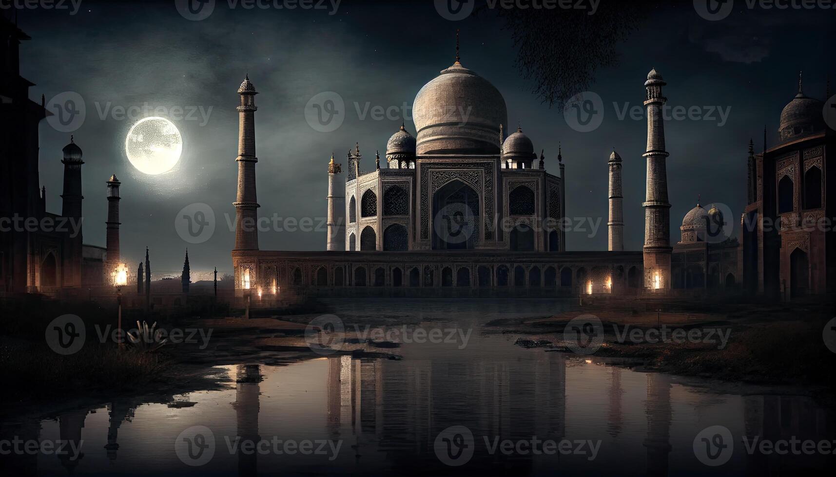 taj Mahal im Agra Land generativ ai foto