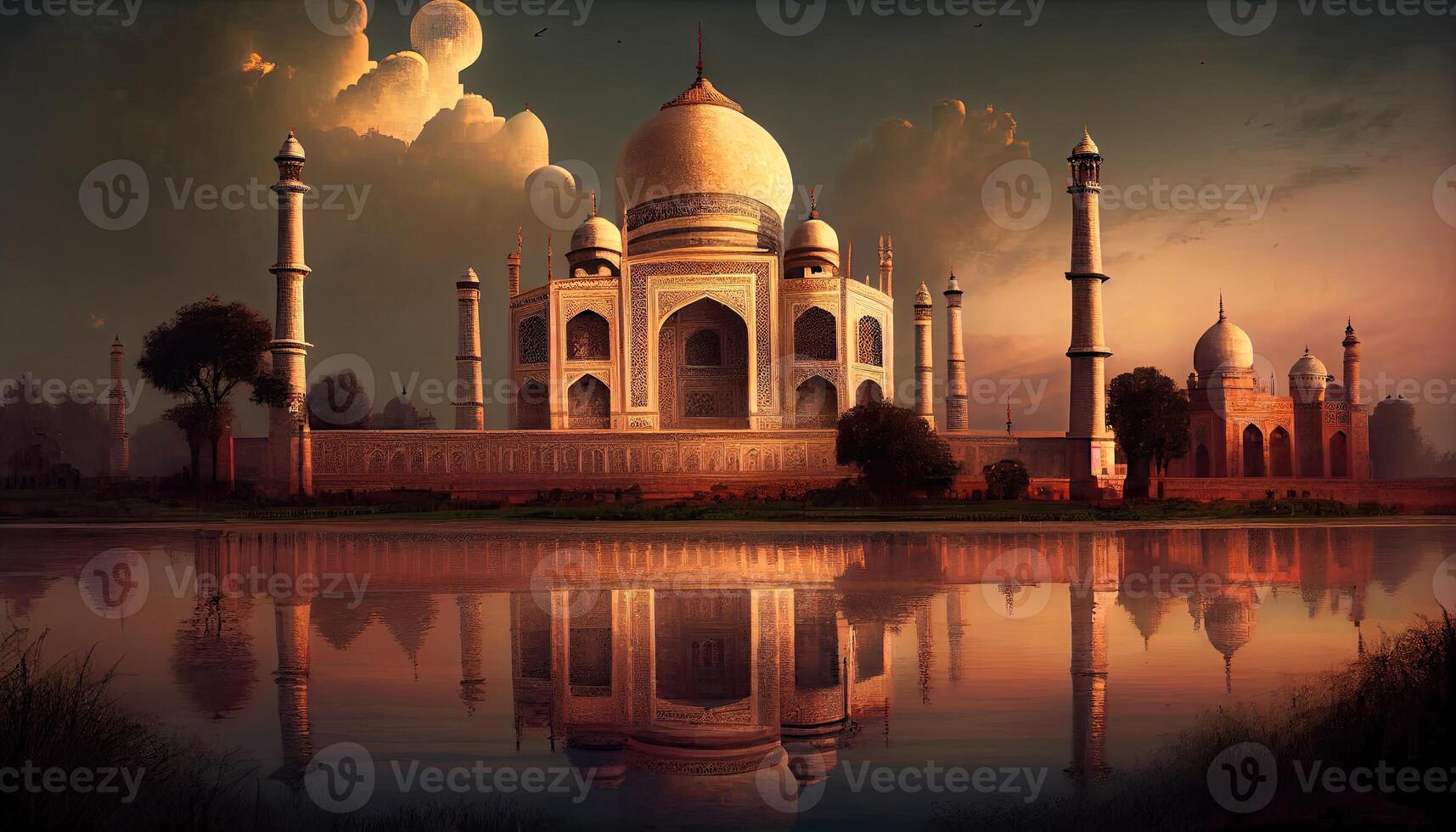 taj Mahal im Agra Land generativ ai foto