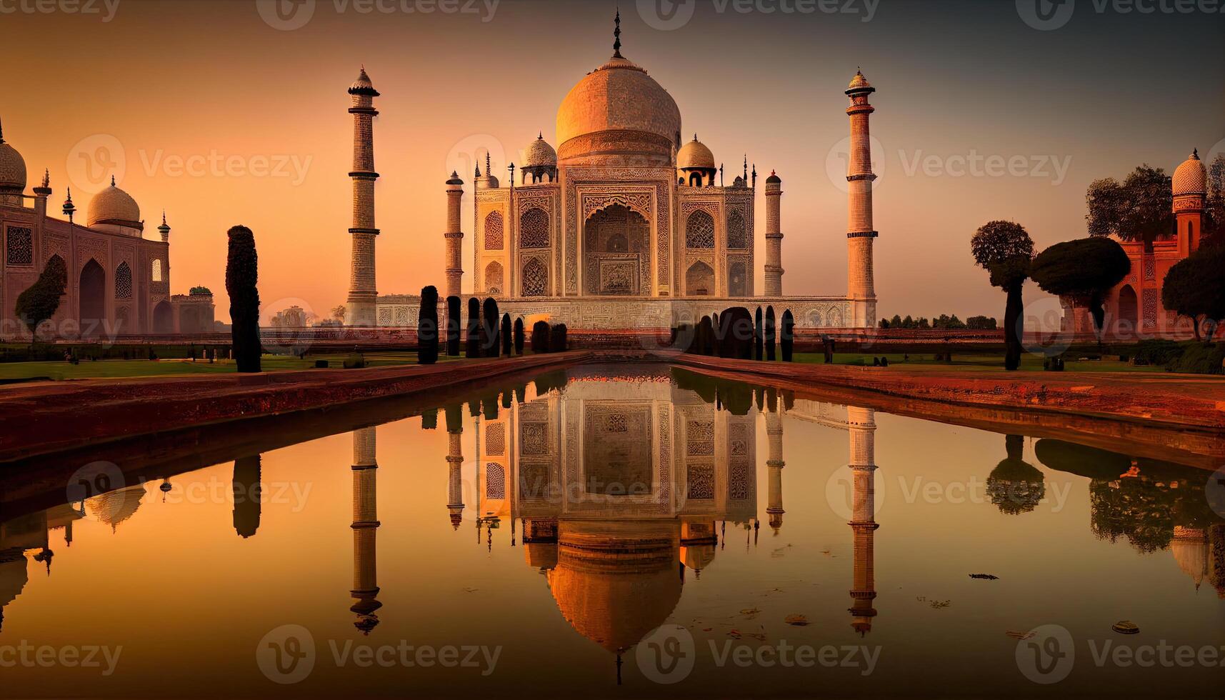 taj Mahal im Agra Land generativ ai foto