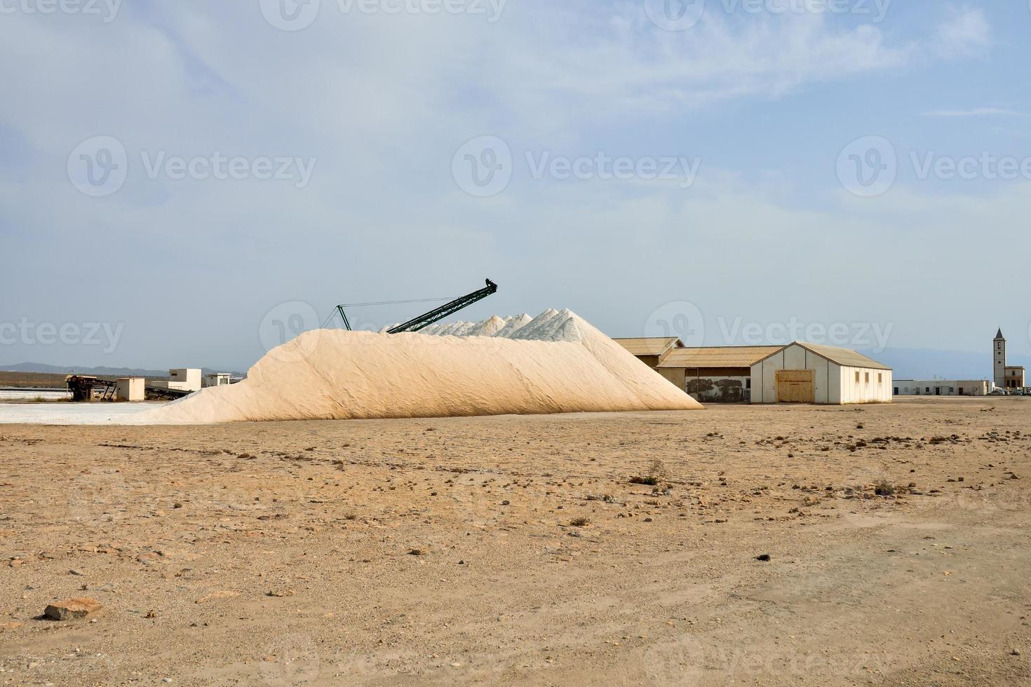 industriell Kies Steinbruch und Sand Stein Raffinerie foto