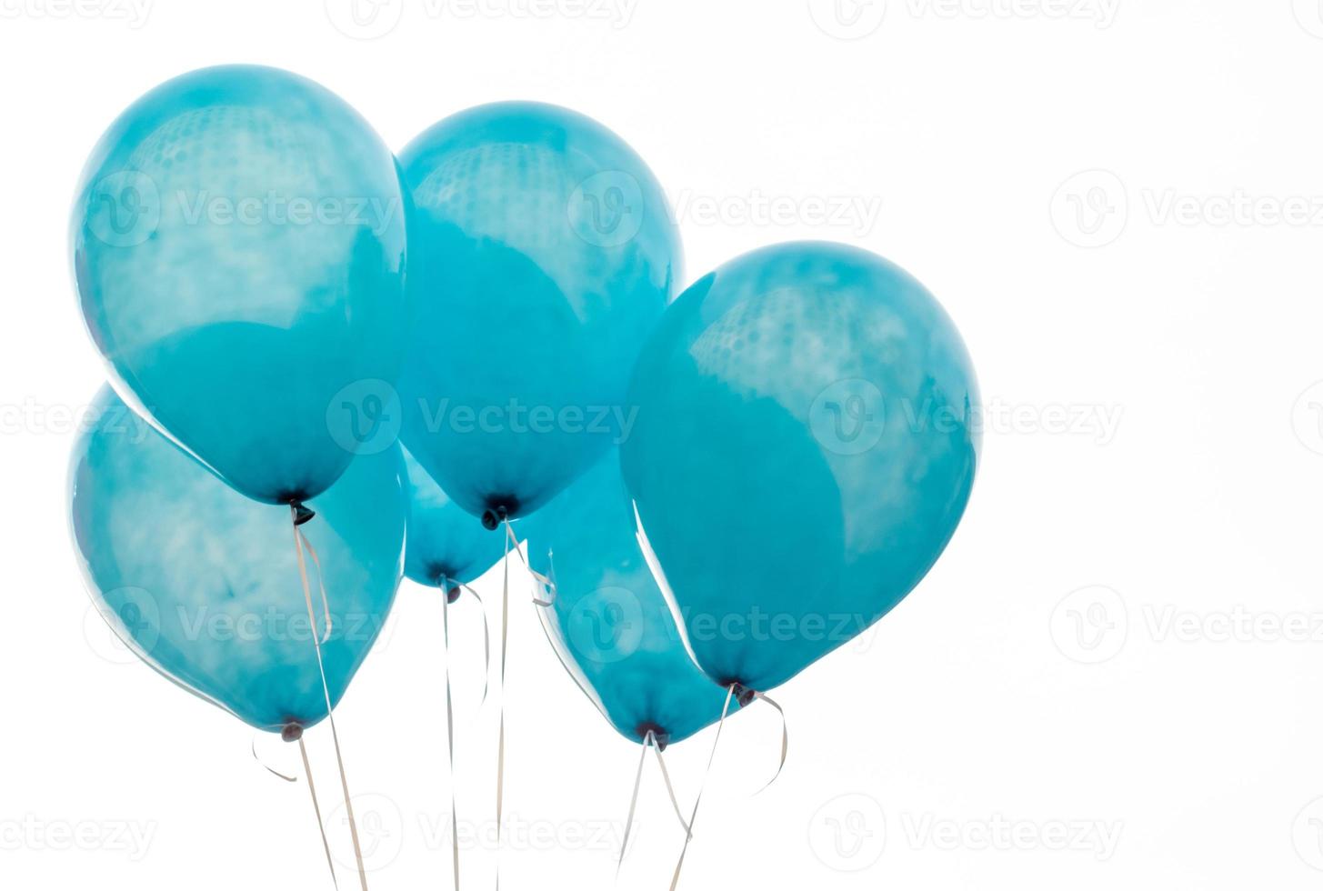 Textur auf der Oberfläche des blauen Ballons foto