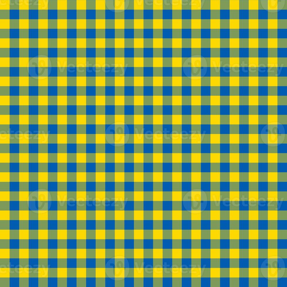 klein Gingham Muster gemacht von ukrainisch Flagge Streifen foto