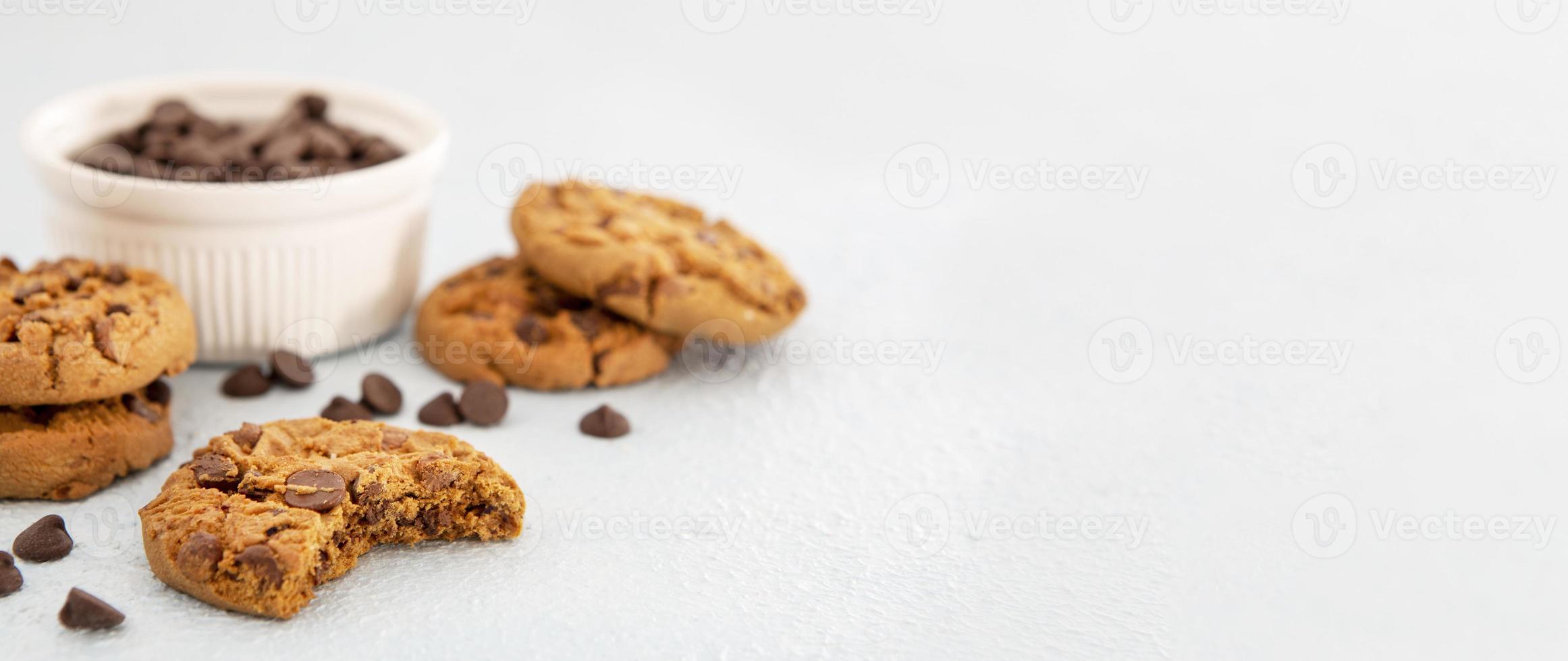 Vorderansicht von Cookies mit Kopierraum foto