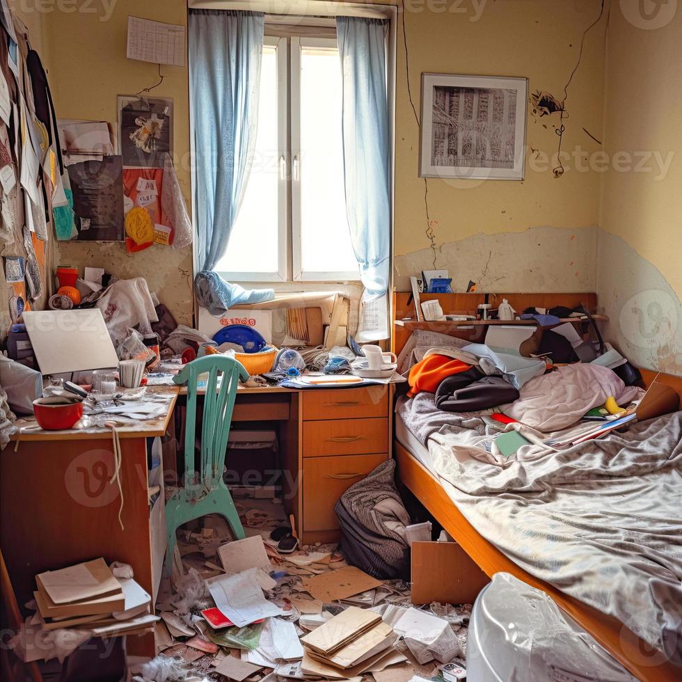 Kinder schmutzig Zimmer. foto