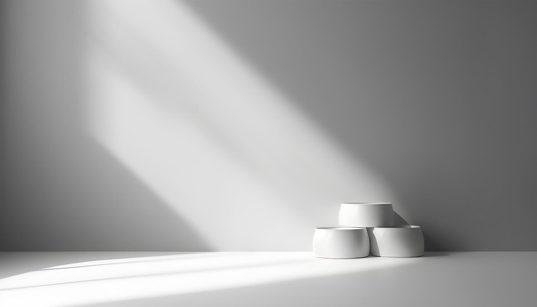 leeren grau Studio Tabelle Zimmer und Licht Hintergrund. Produkt Anzeige mit Kopieren Raum zum Anzeige von Inhalt design.banner zum werben Produkt auf Webseite. generativ ai foto