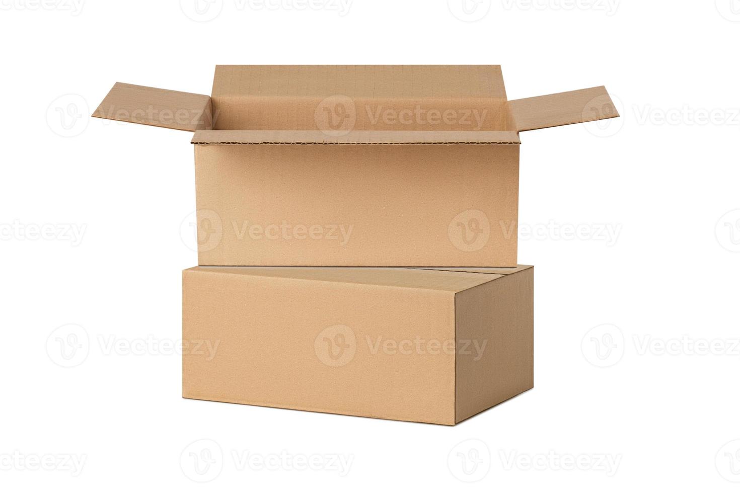 Kisten zum Lieferung, Pakete. isoliert auf Weiß Hintergrund foto