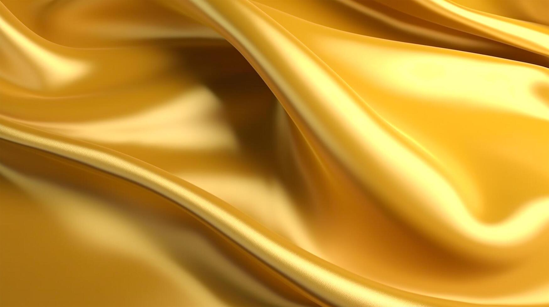 das realistisch golden Textur Stoff. schön und elegant Gelb Satin. das glatt Luxus Seide. nobel Mode Konzept. Herrlich abstrakt Hintergrund. kostenlos Bild durch ai generiert. foto