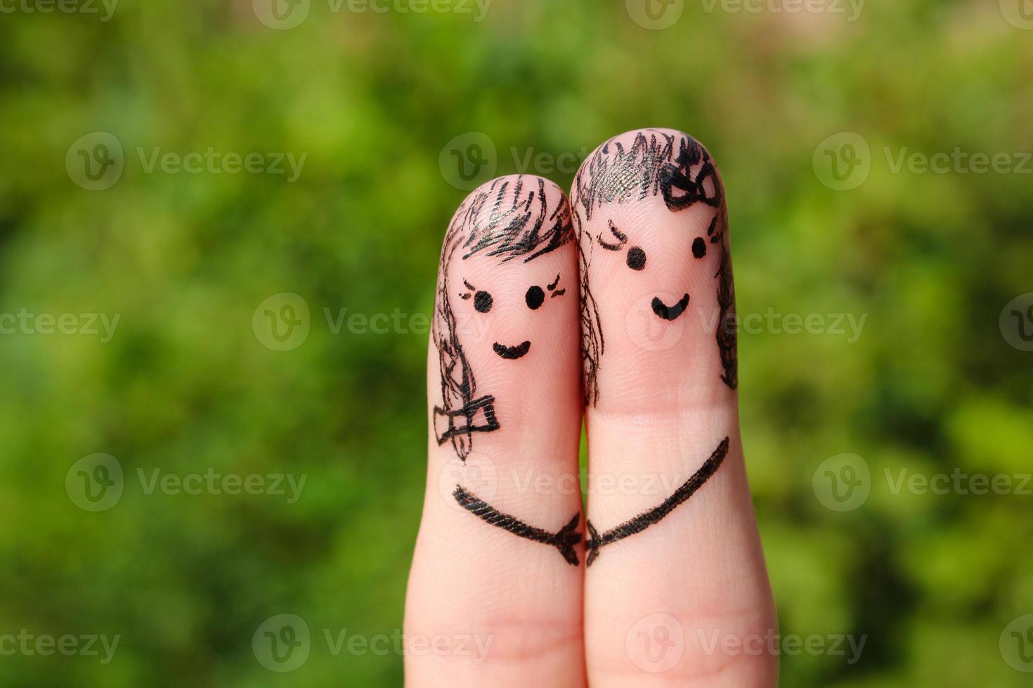 Finger Kunst. Frauen halten Hände. foto