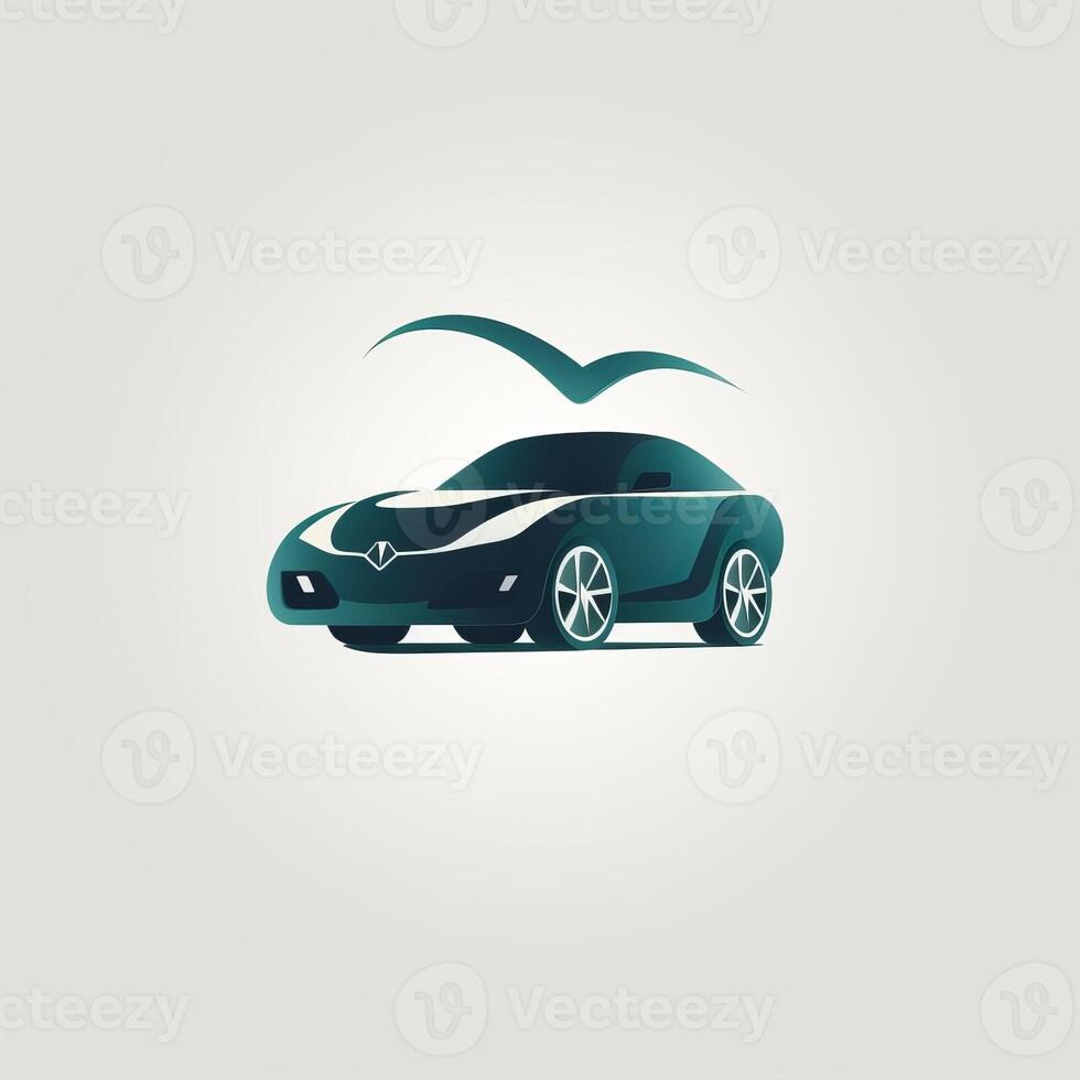 Logo Marke Auto verkaufen Auto auf Weiß Hintergrund generativ ai foto