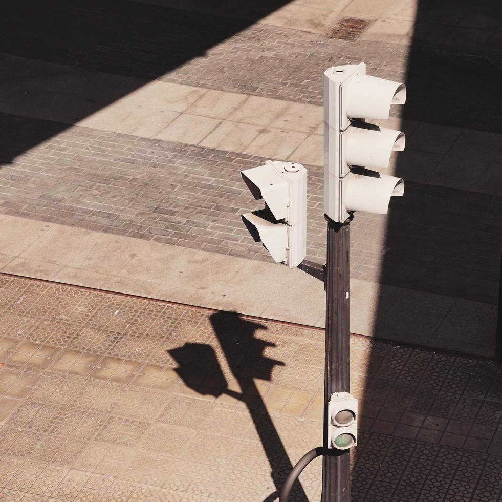 Ampel auf der Straße in Bilbao City, Spanien foto