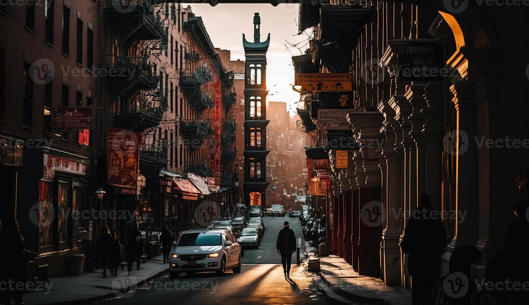 Chinatown Neu York, generativ ai foto