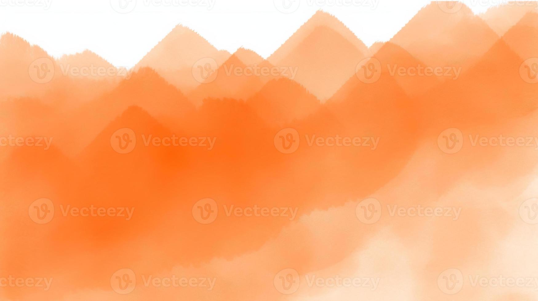 abstrakt Orange Aquarell zum Hintergrund. Digital Kunst malen. Textur Papier. foto