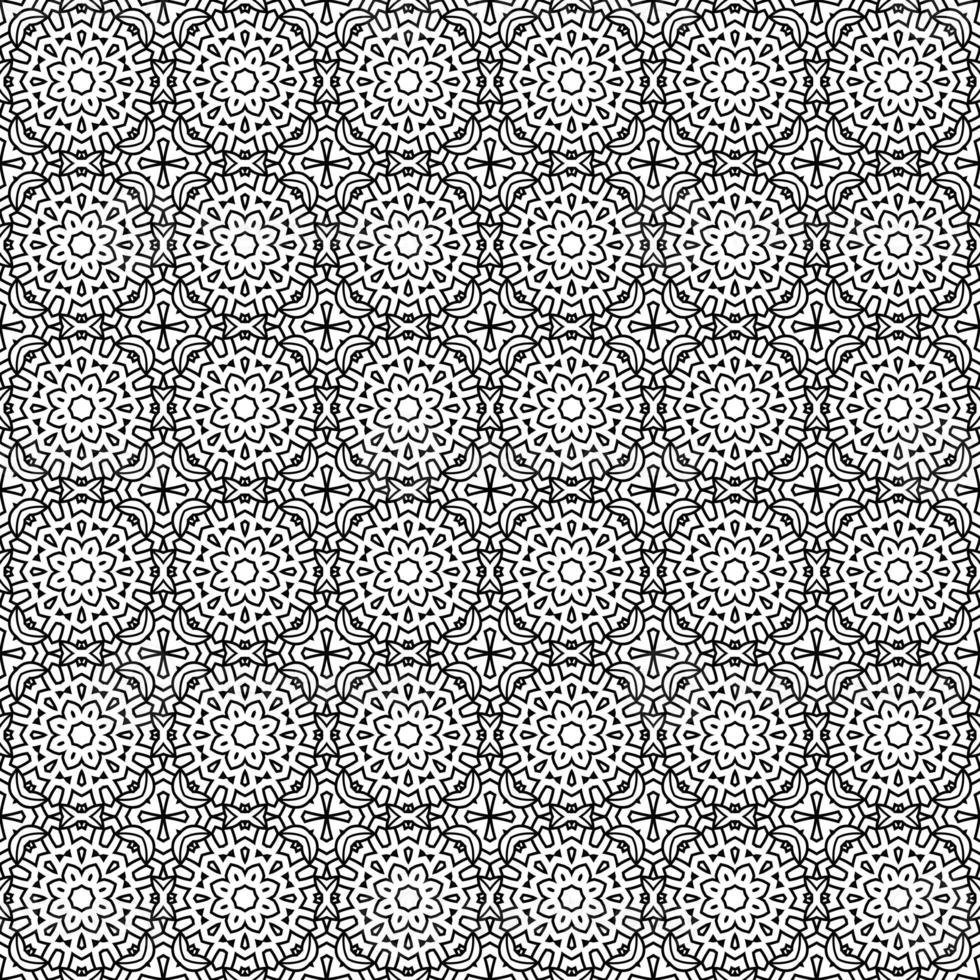 klassische Batik nahtlose Muster Hintergrund geometrische Mandala Wallpaper. elegantes traditionelles Blumenmotiv foto