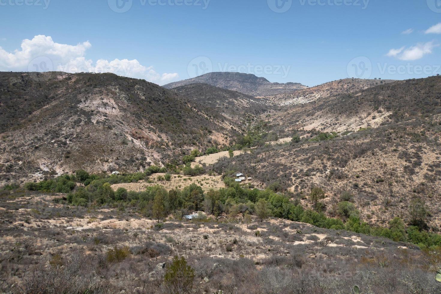 Aussicht von das Wüste Senke von das oben von das Berg. foto