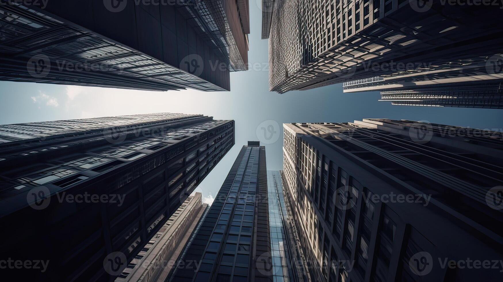 modern Büro Gebäude im das finanziell Bezirk. generativ ai. foto