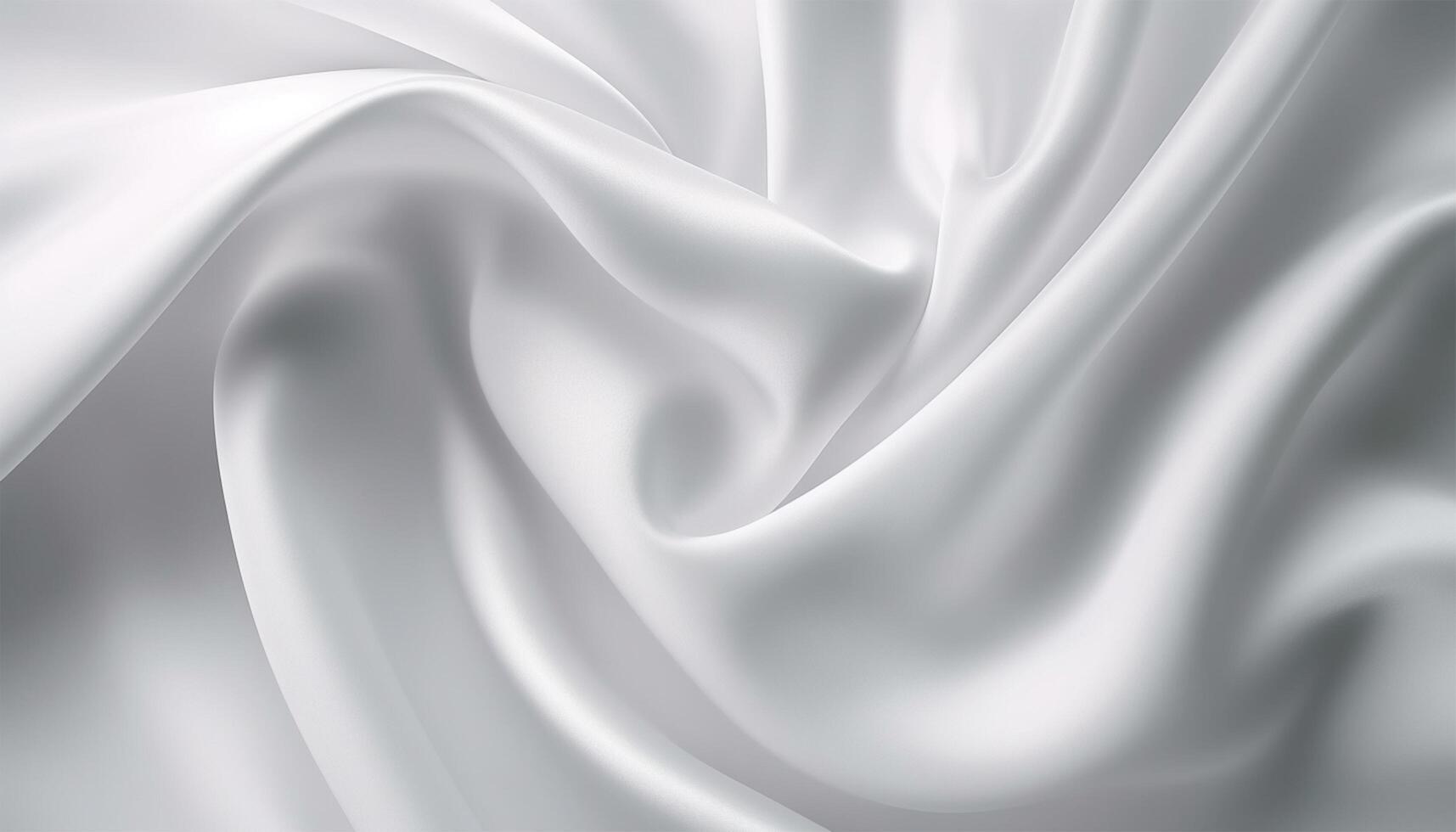 realistisch wellig abstrakt Hintergrund, zart und elegant Weiß Seide Tuch, generativ ai foto