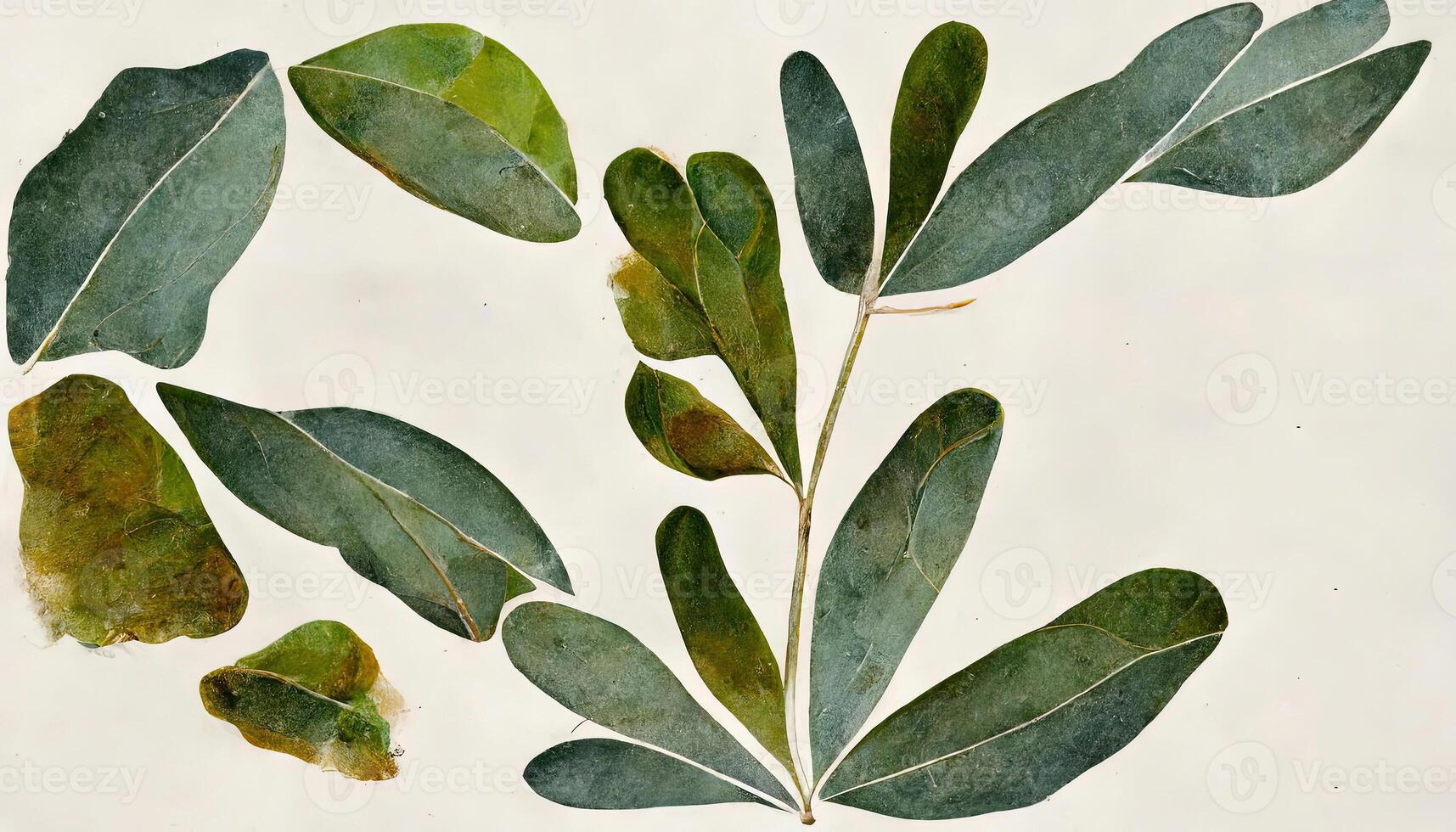 genial Eukalyptus Blätter Grenze, Aquarell Illustration isoliert auf Weiss, Grün Clip Art zum Hochzeit. generativ ai foto