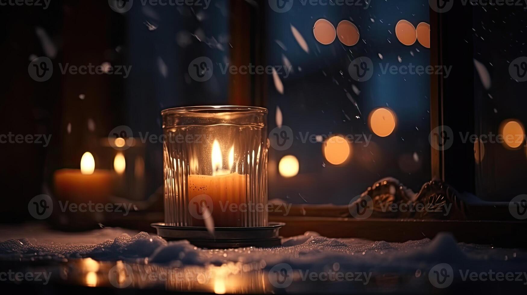 dritte Advent - - dekoriert Advent Kranz von immergrün Geäst mit Weiß Verbrennung Kerzen, Tradition im das Zeit Vor Weihnachten, Kopieren Raum, ausgewählt Fokus. generativ ai. foto