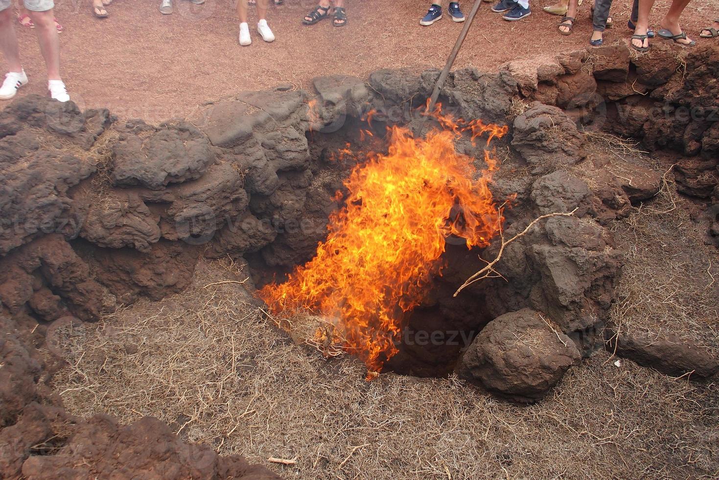 ursprünglich vulkanisch Landschaften von das Spanisch Insel von Lanzarote foto