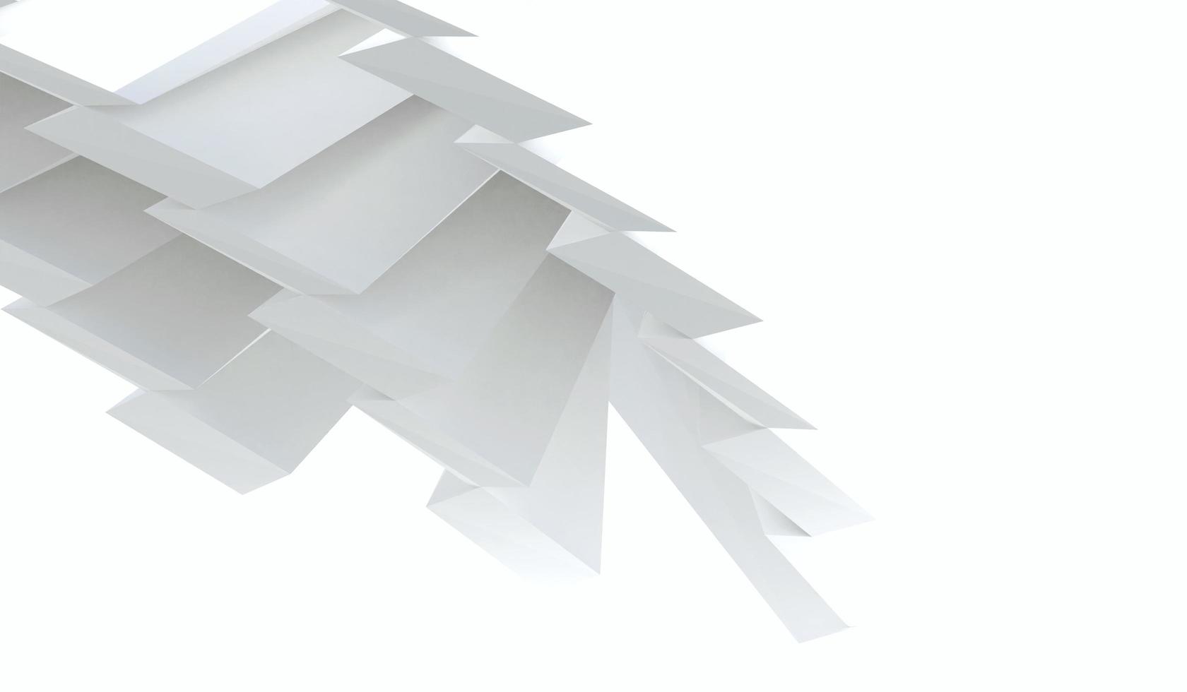 Weiß abstrakt geometrisch Formen Hintergrund Ideal zum Poster, Abdeckung, branding Hintergrund, Banner, Webseite, Präsentation. modern Geometrie im minimal Konzept. klassisch und sauber. 3d Wiedergabe. foto